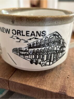 New orleans ceramic soup mug